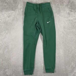 Nike Joggers Mens Small Green Fleece Sweatpants Athletic Tapered Fit